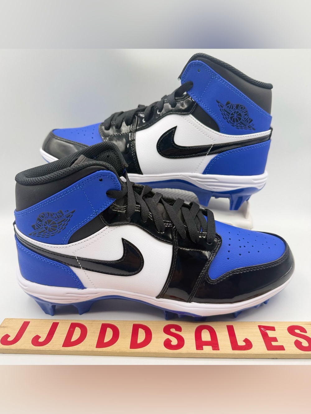 Nike Air Jordan 1 Mid TD Football Cleats Game Royal FJ6805-401 Men’s Size 9 NEW